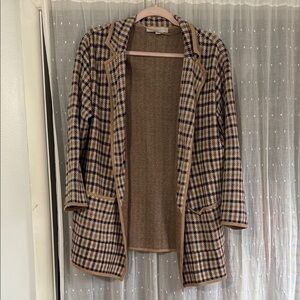 Plaid Women's Jacket in Brown and Black
